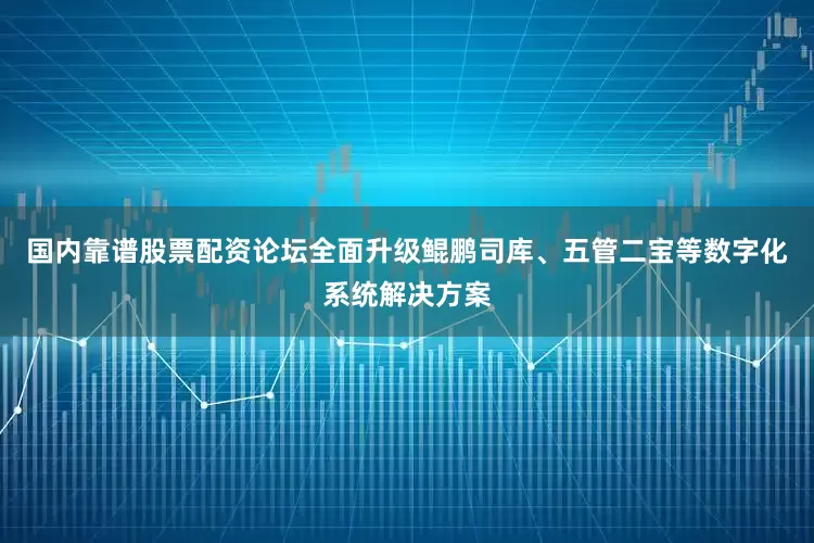 国内靠谱股票配资论坛全面升级鲲鹏司库、五管二宝等数字化系统解决方案